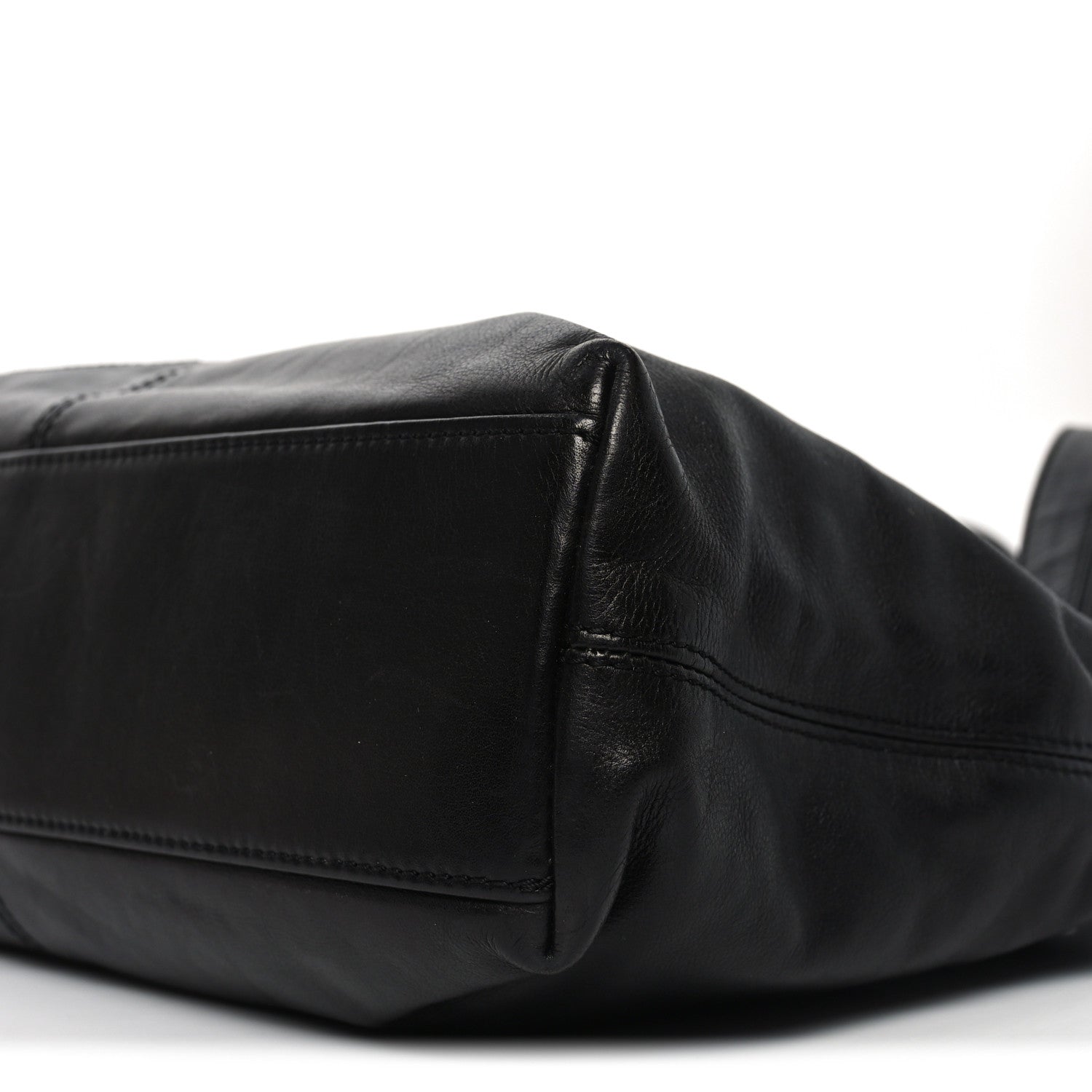 Chanel Lambskin CC Stitched Tote Black