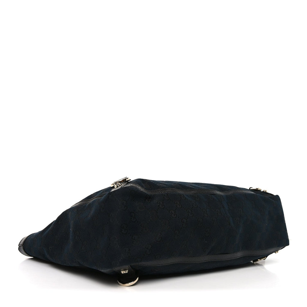 Gucci Monogram Large Abbey Tote Navy Black