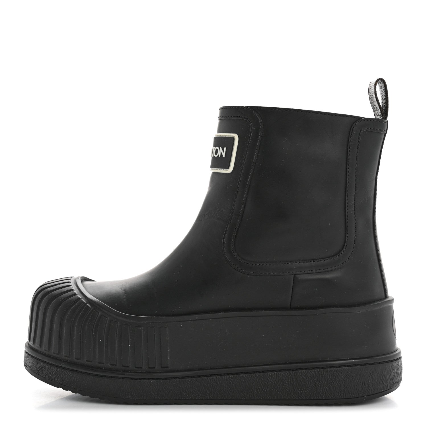 Louis Vuitton Calfskin Polar Flat Ankle Boots 38 Black