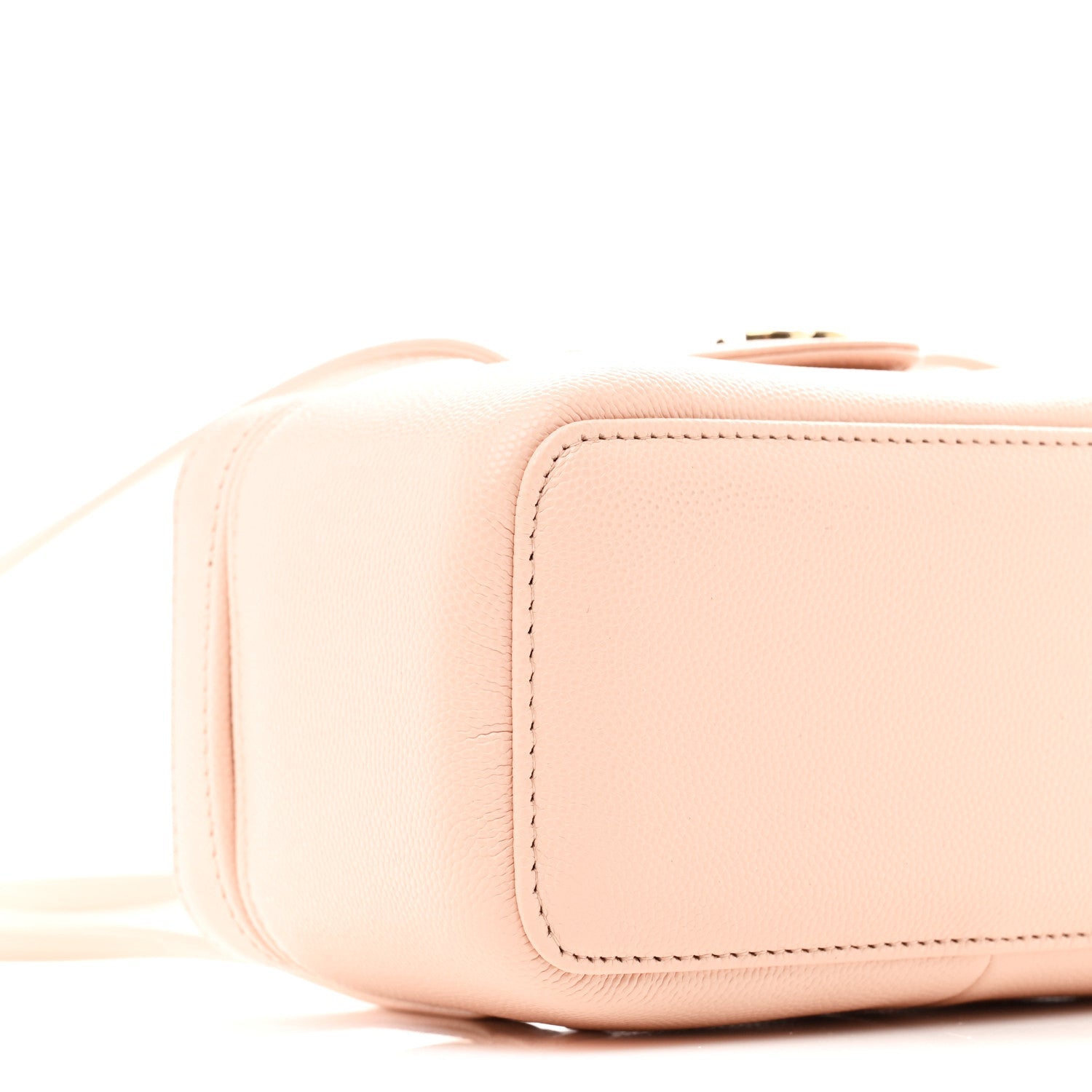 Chanel Shiny Caviar Preppy Coco Long Vanity With Strap  Light Pink