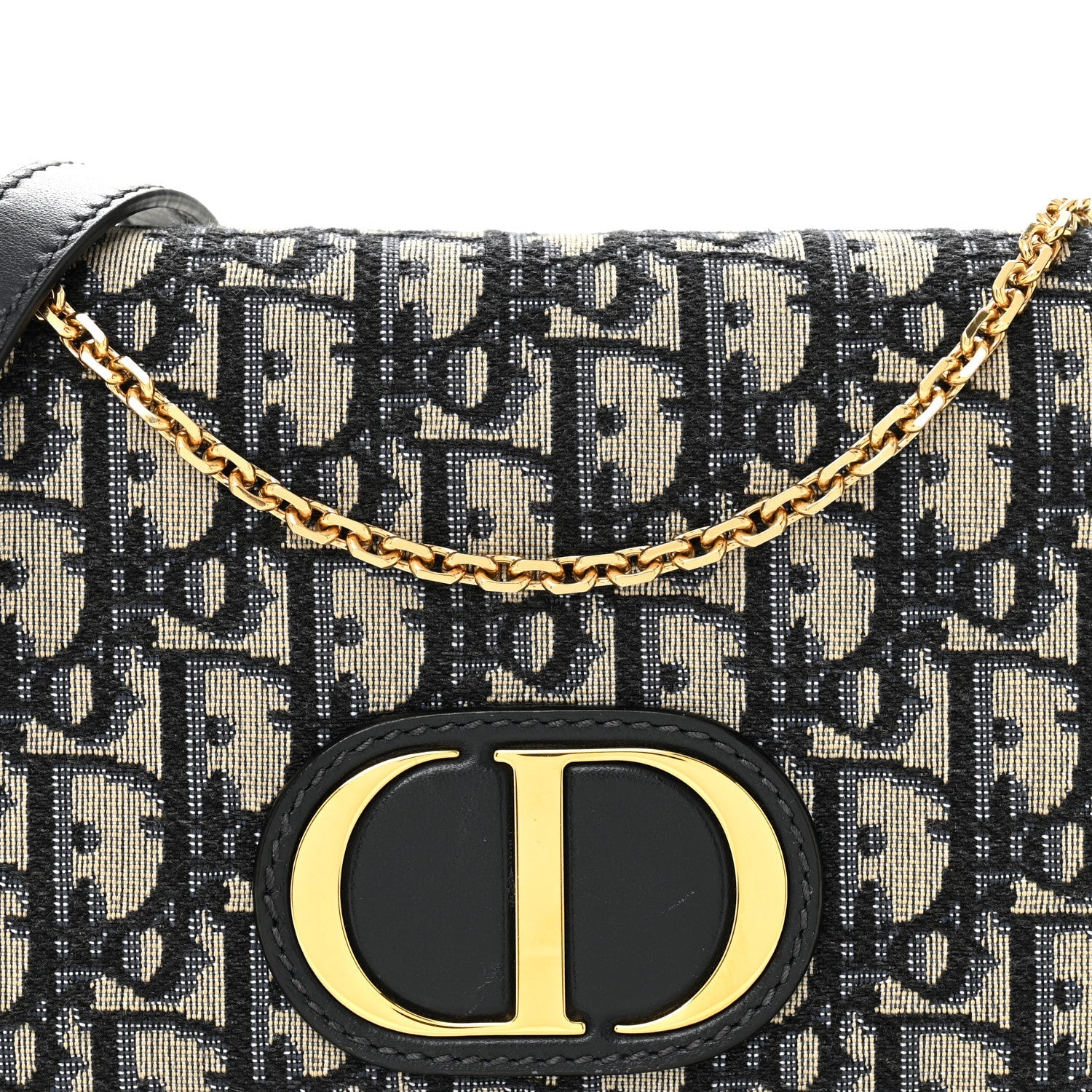 Christian Dior Oblique 30 Montaigne 2-In-1 Pouch Blue