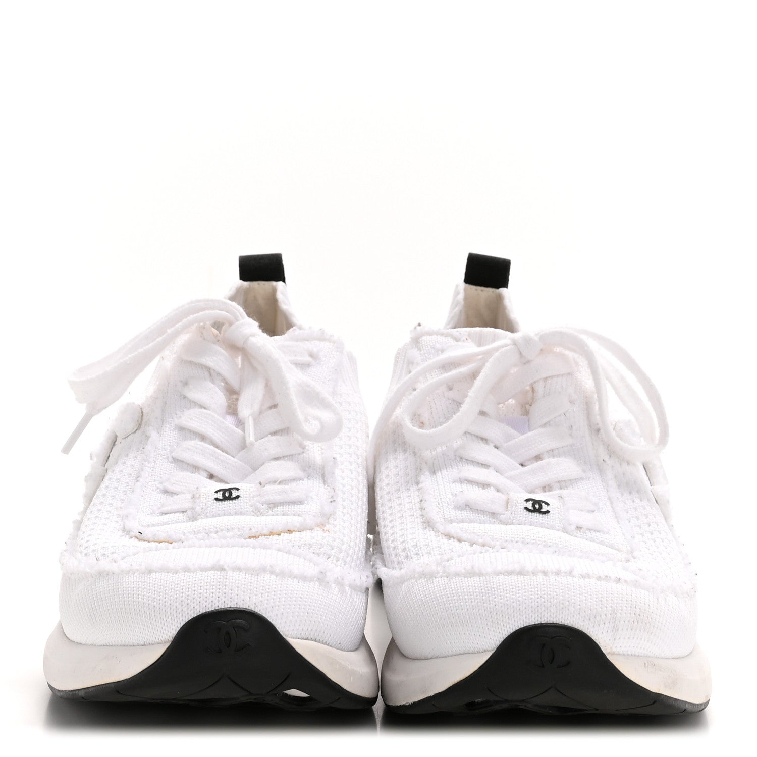 Fabric Logo Sneakers 39.5 White
