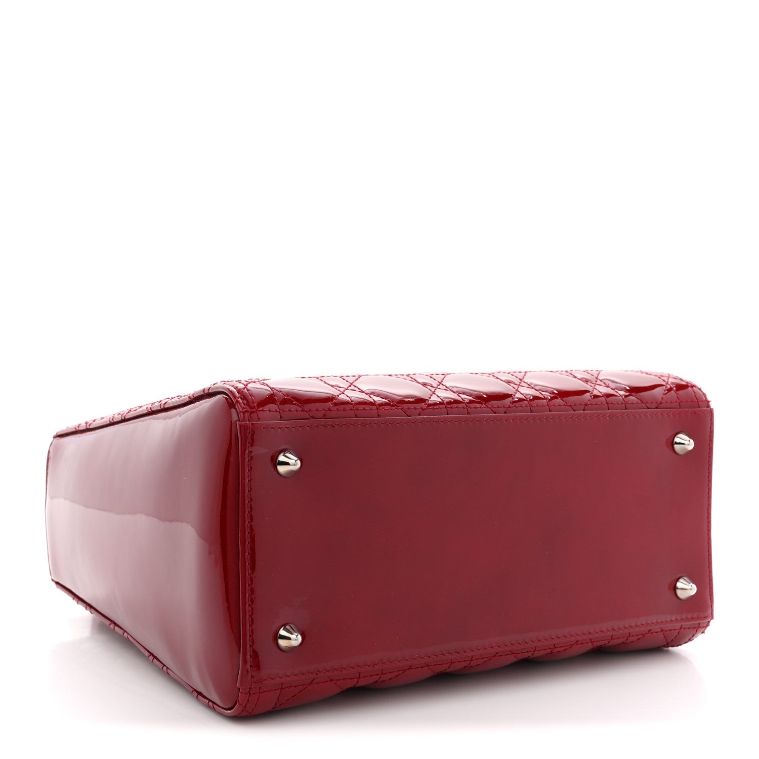 Christian Dior Patent Cannage Medium Lady Dior Red