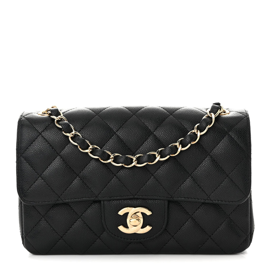 Chanel Caviar Quilted Mini Rectangular Flap Black