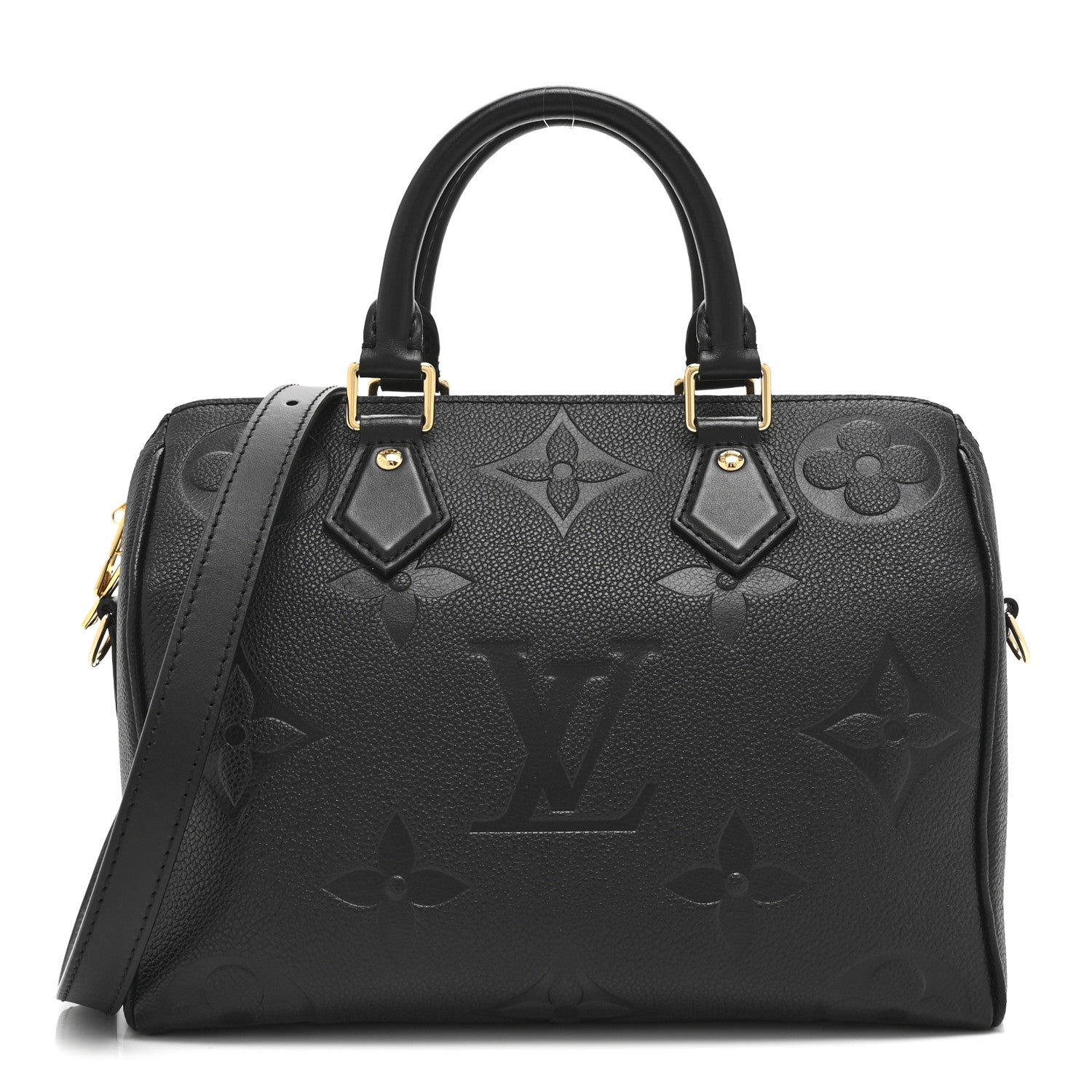 Louis Vuitton Empreinte Monogram Giant Speedy Bandouliere 25 Black