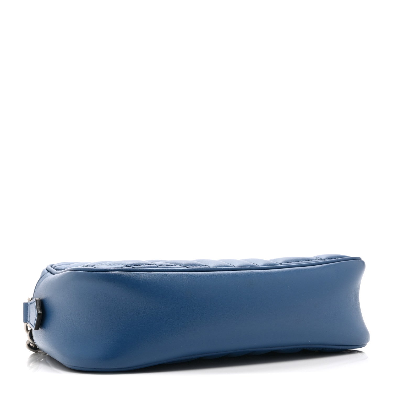 Gucci Calfskin Matelasse Aria Small GG Marmont Chain Shoulder Bag Clear Blue