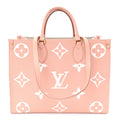 Louis Vuitton Empreinte Monogram Giant Onthego MM Rose Trianon Crème