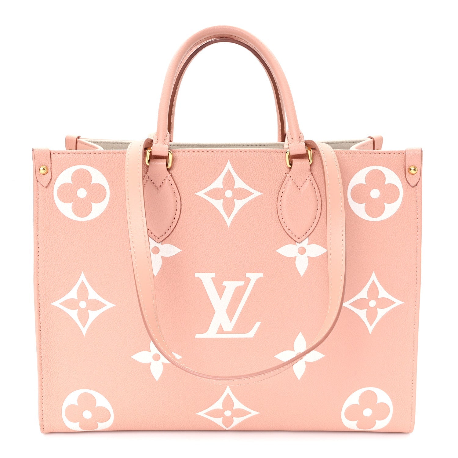 Louis Vuitton Empreinte Monogram Giant Onthego MM Rose Trianon Crème