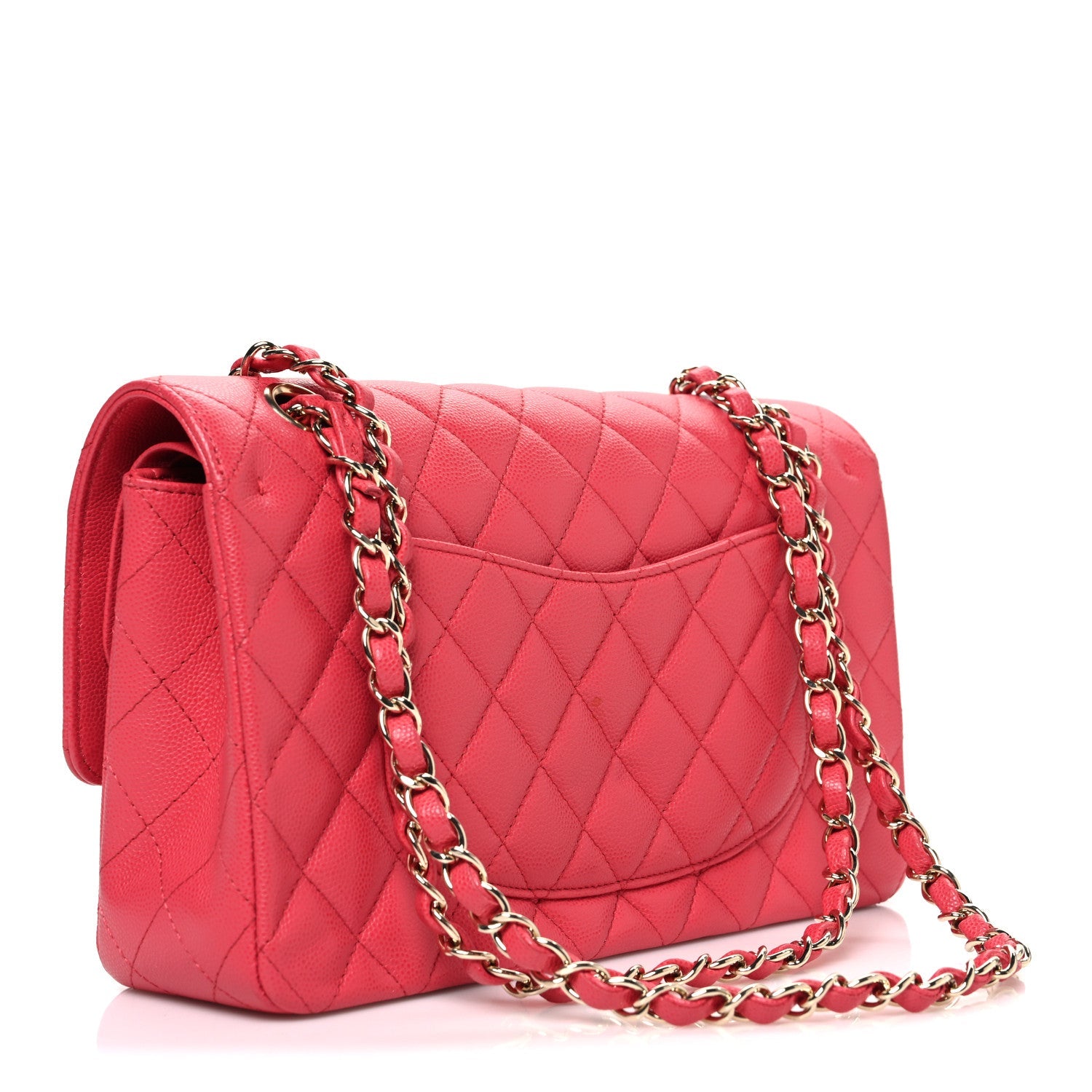 Chanel Caviar Quilted Medium Double Flap Pink
