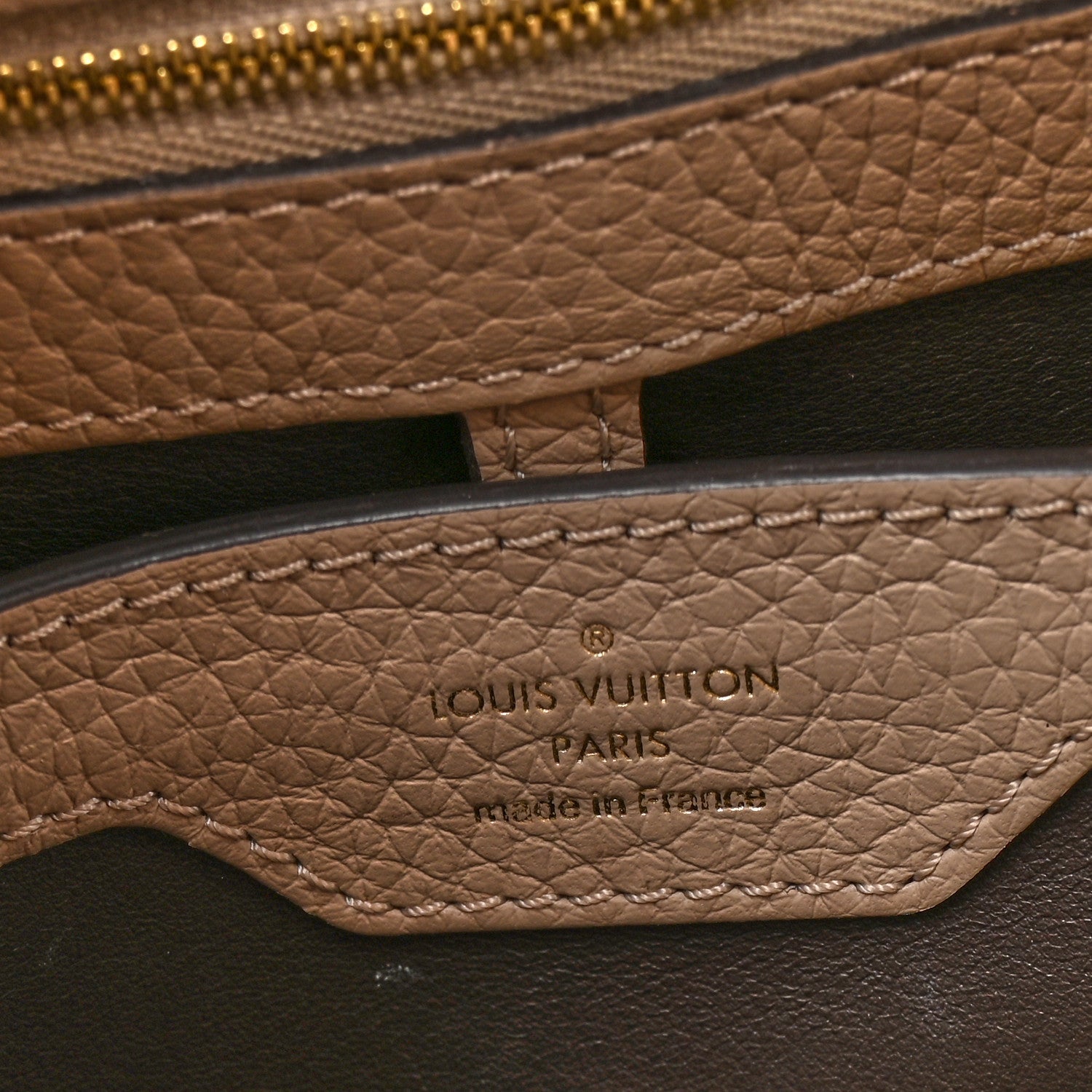 Louis Vuitton Taurillon Capucines BB Galet