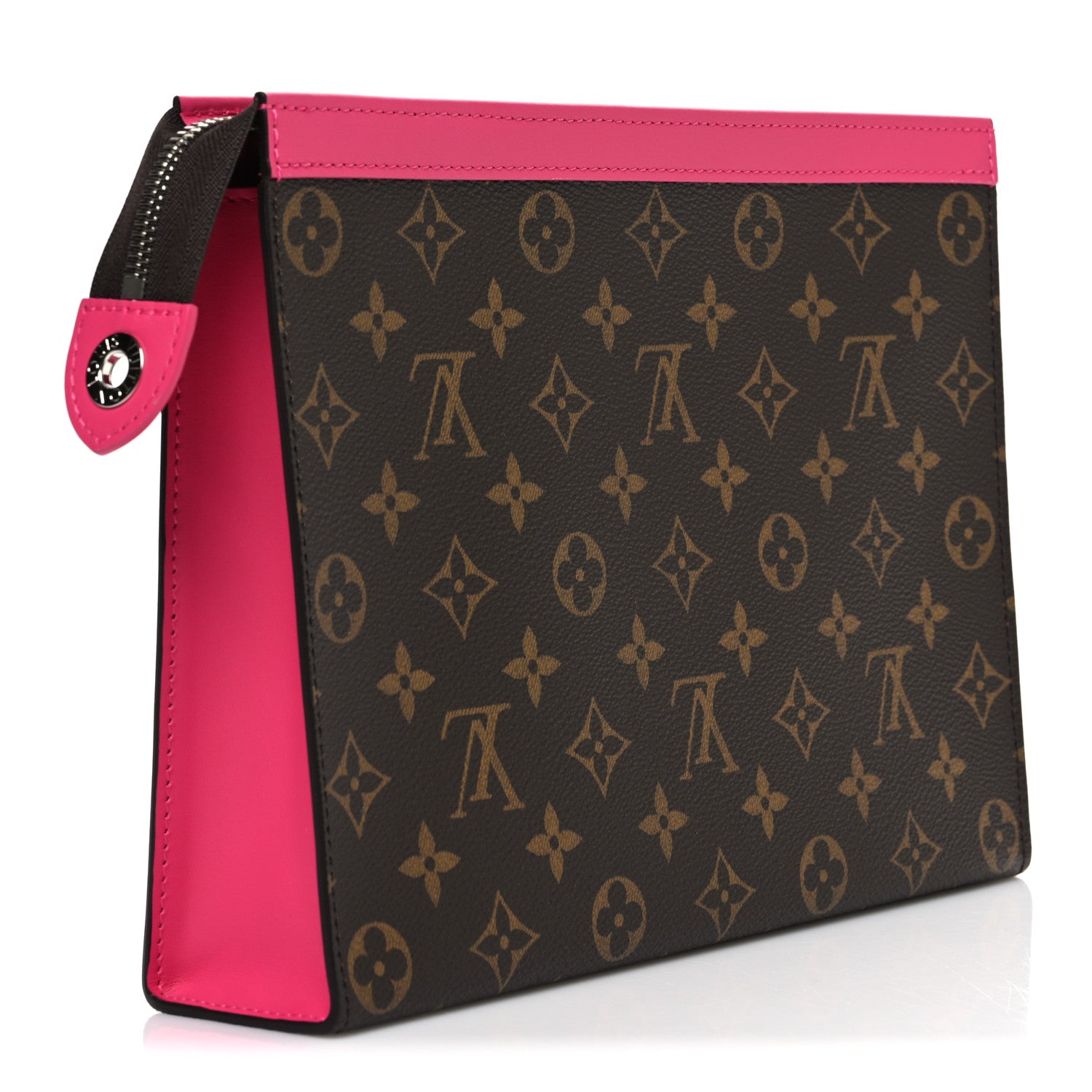 Louis Vuitton Monogram Macassar Pochette Voyage MM  Fuchsia