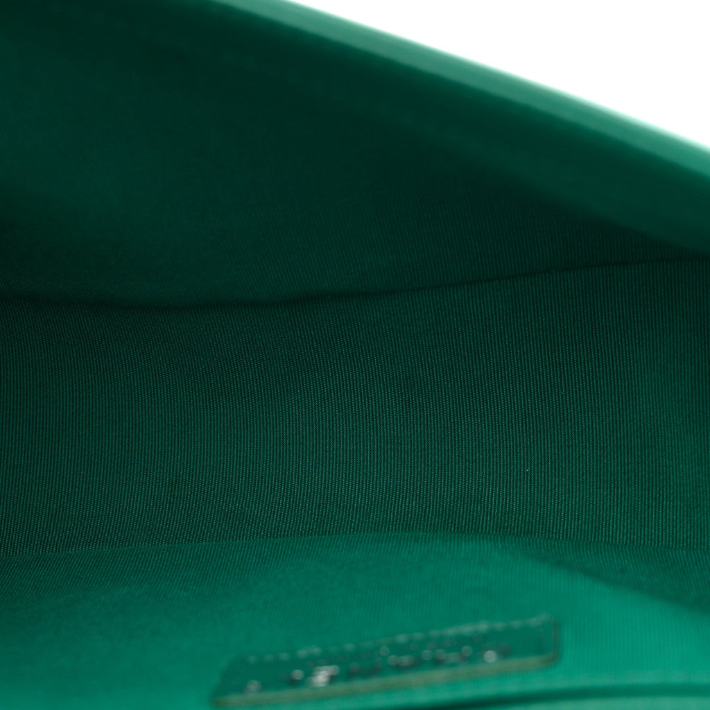 Chanel Lambskin Quilted Medium Boy Flap Green