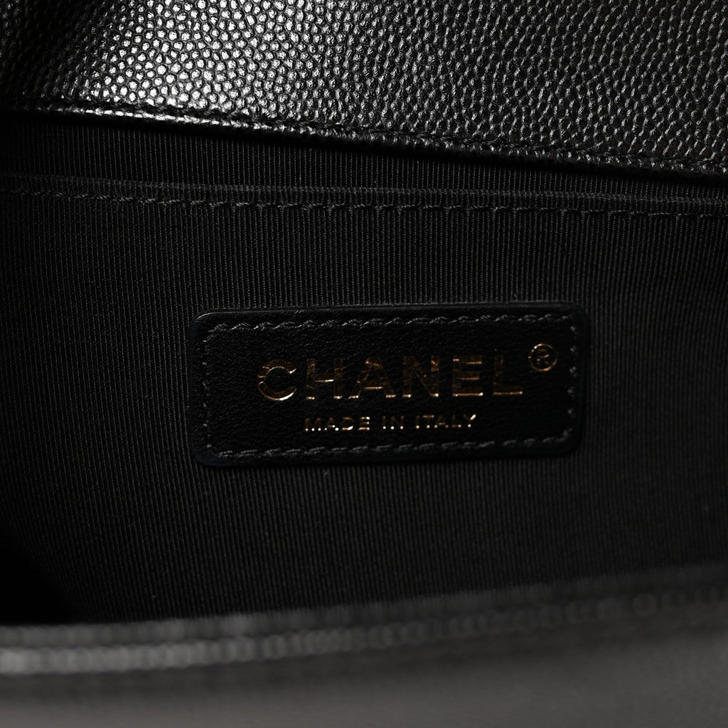 Chanel Caviar Quilted Medium Boy Flap Black