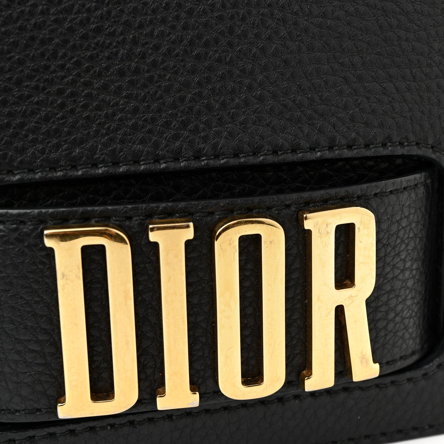 Christian Dior Grained Calfskin Dio(r)evolution Flap Bag Black