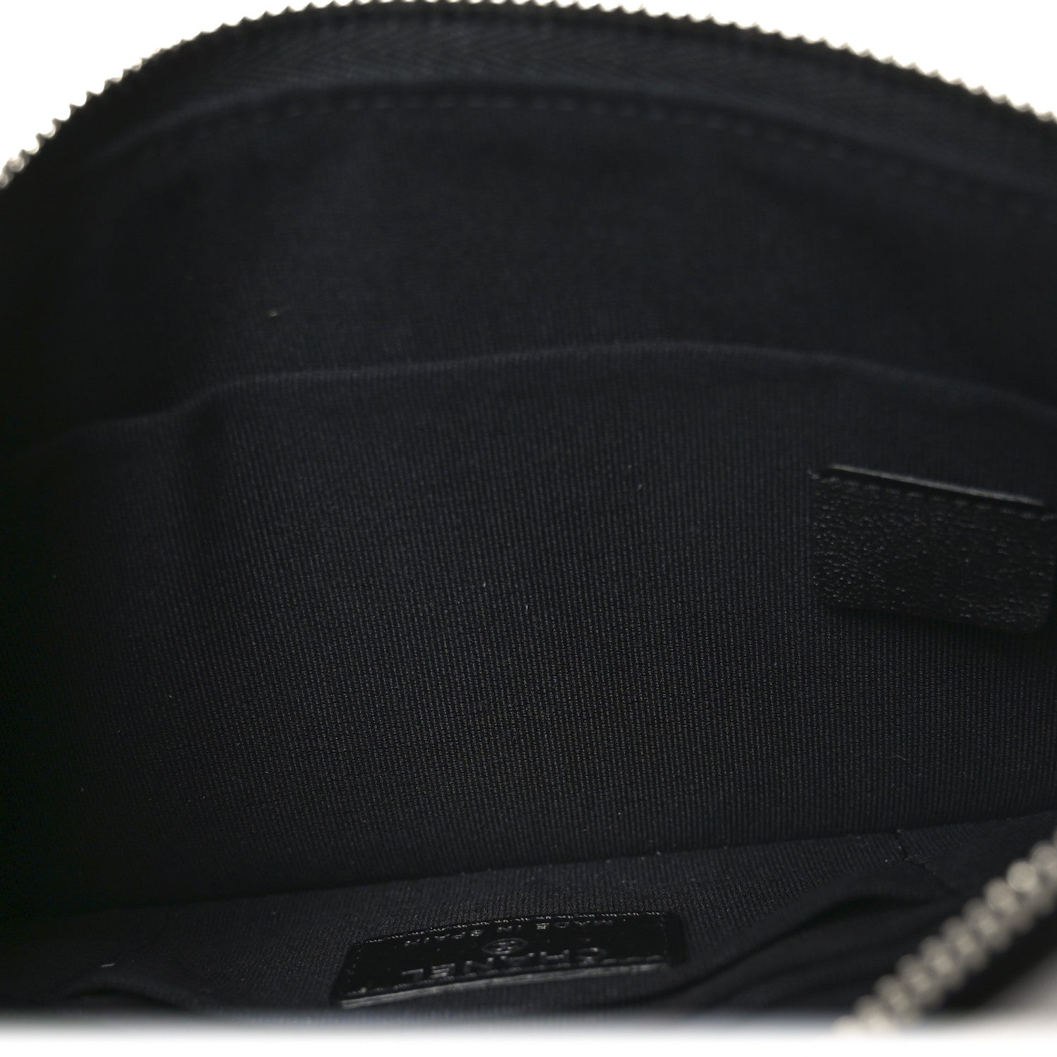 Lambskin Quilted Crystal Star Cosmetic Case Black