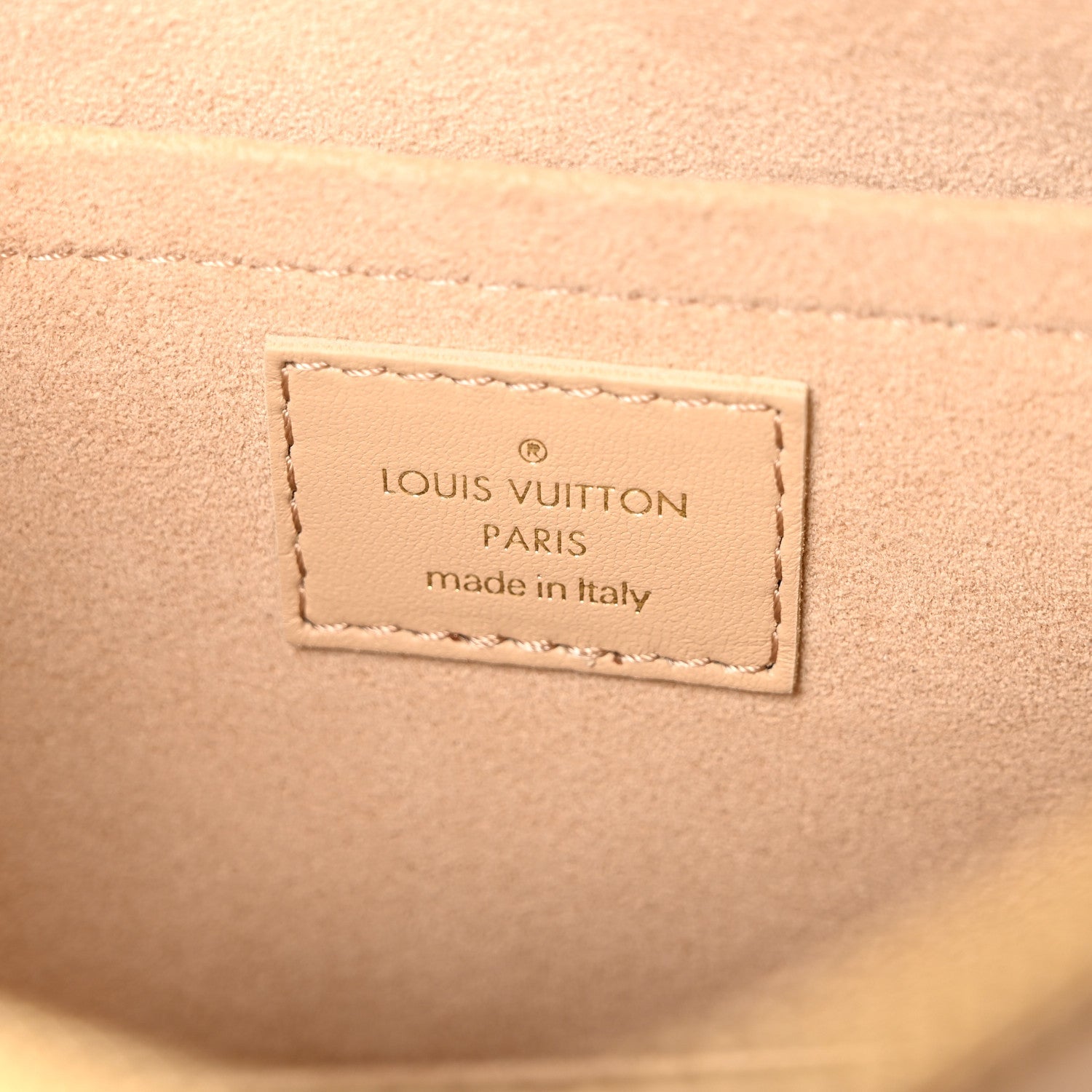 Louis Vuitton Lambskin Damier Quilt Troca MM Cashmere Beige