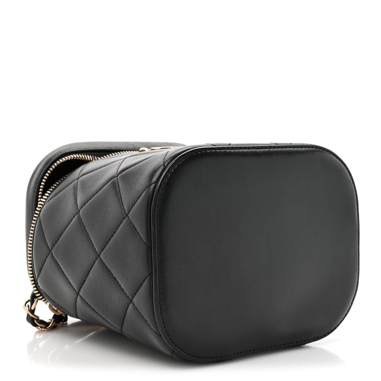 Chanel Lambskin Quilted Trendy Vanity Case Black