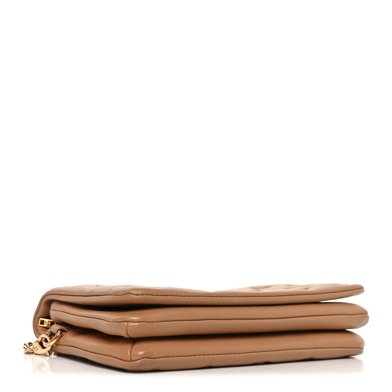 Louis Vuitton Lambskin Embossed Monogram Pochette Coussin Camel