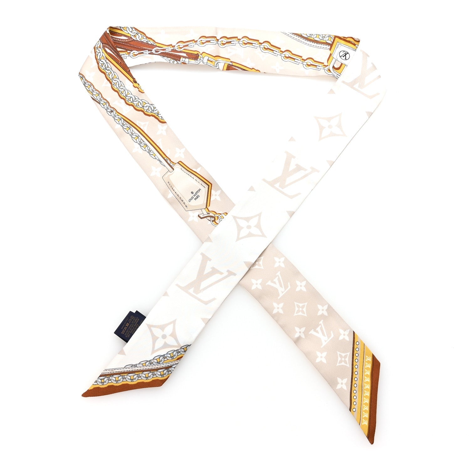 Louis Vuitton Silk Ultimate Monogram BB Bandeau Beige Clair