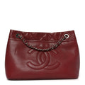 Chanel Caviar Quilted Large Timeless CC Soft Tote Dark Red