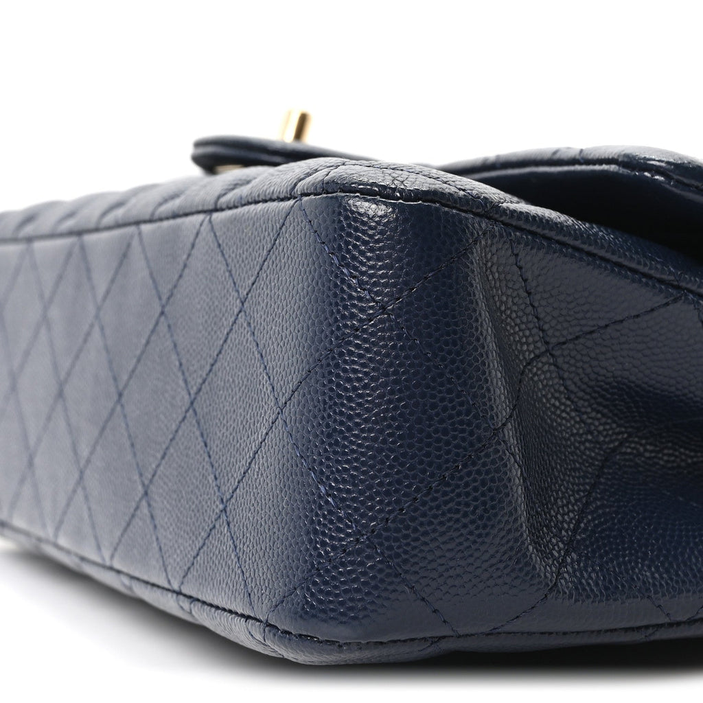 Chanel Caviar Quilted Medium Double Flap Navy
