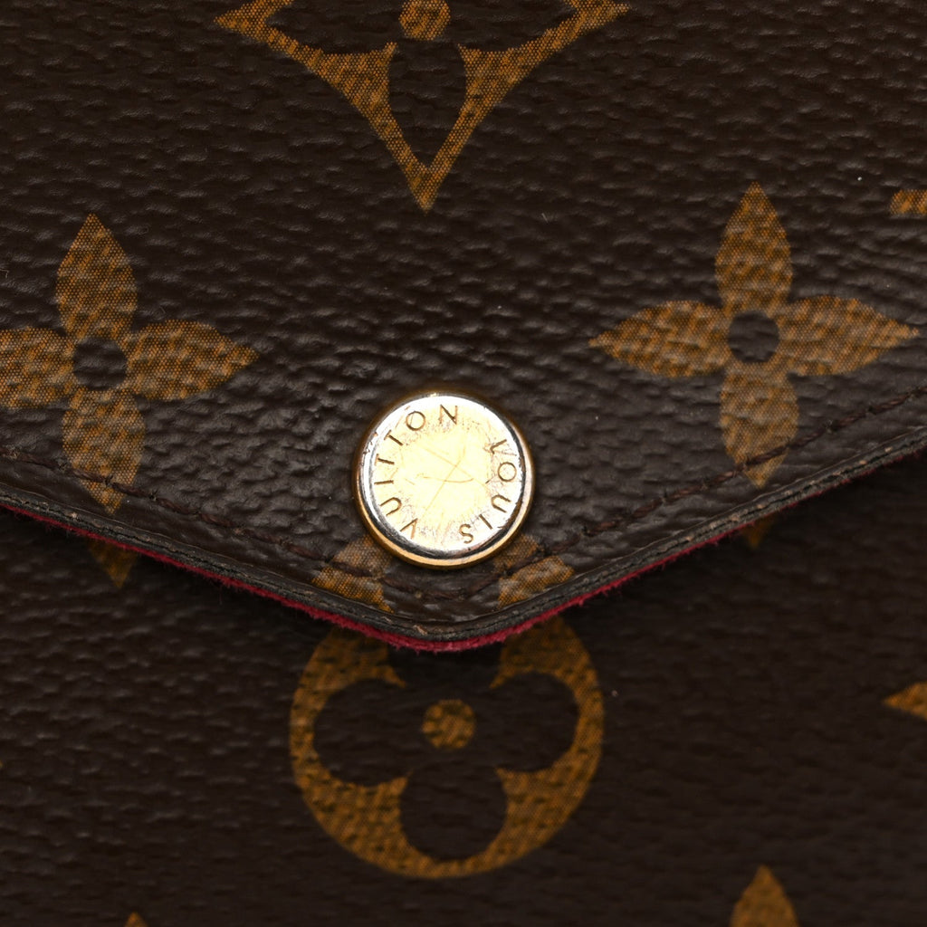 Louis Vuitton Monogram Pochette Felicie Chain Wallet Fuchsia