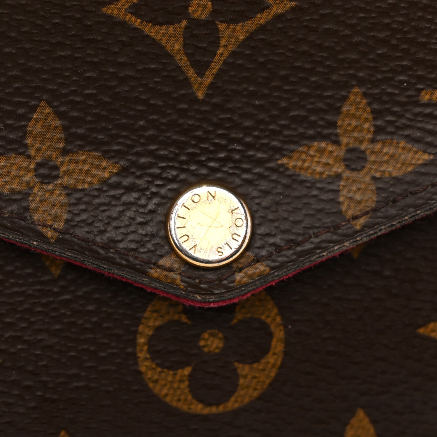 Louis Vuitton Monogram Pochette Felicie Chain Wallet Fuchsia