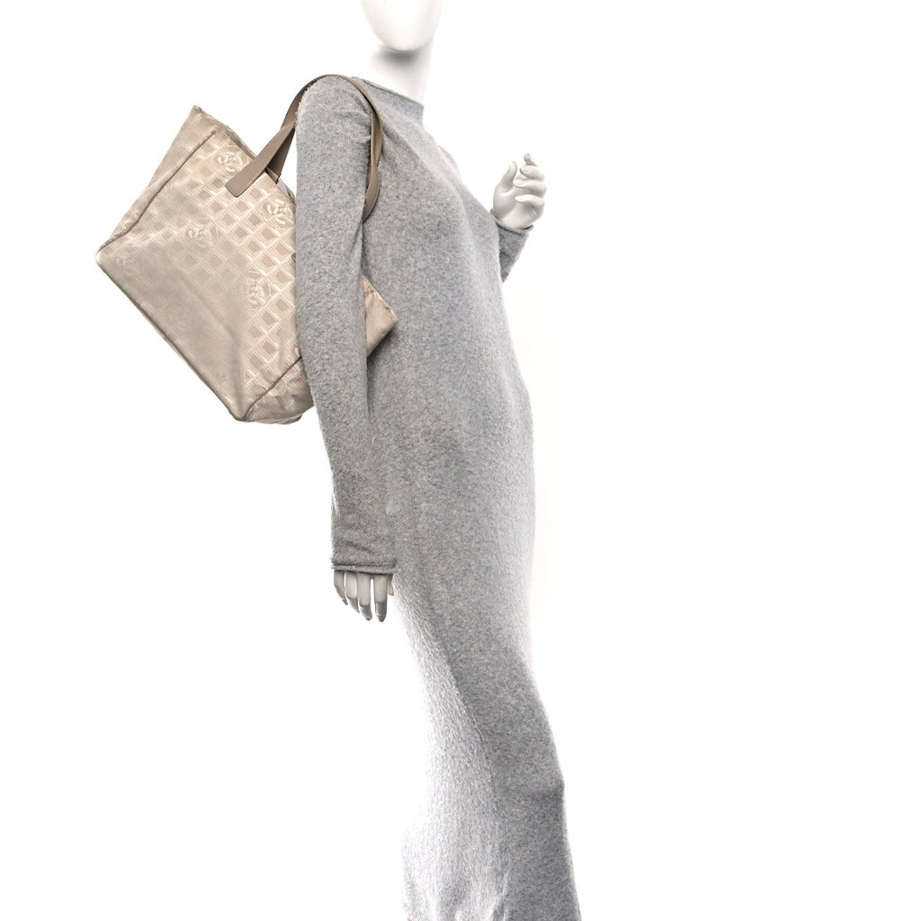 Chanel Nylon Medium Travel Tote Beige