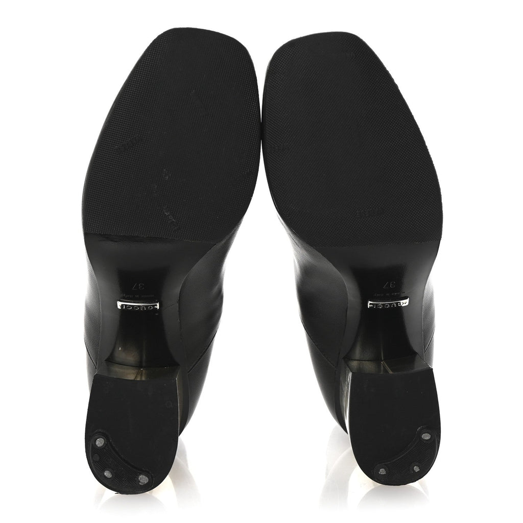 Gucci Nappa Charlotte Ankle Boots 37 Black