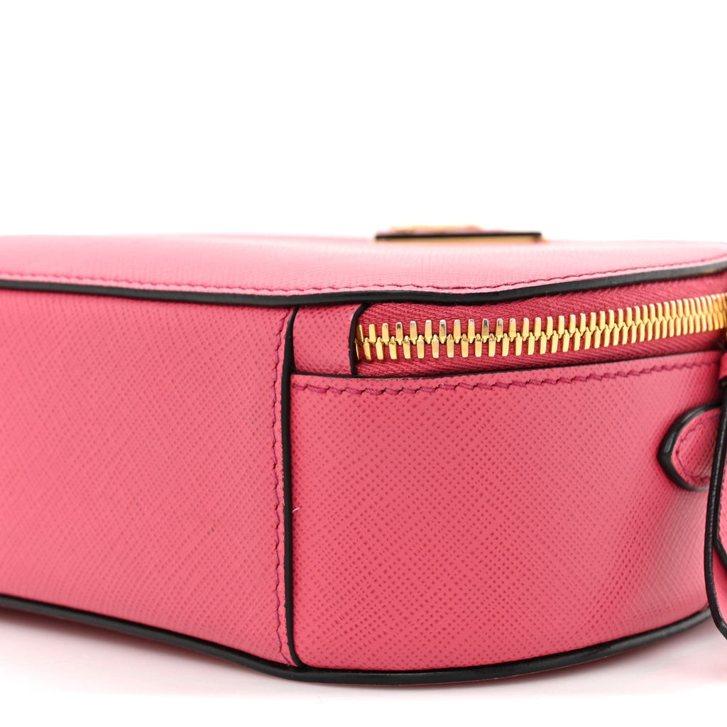 Prada Saffiano Lux Odette Crossbody Magenta