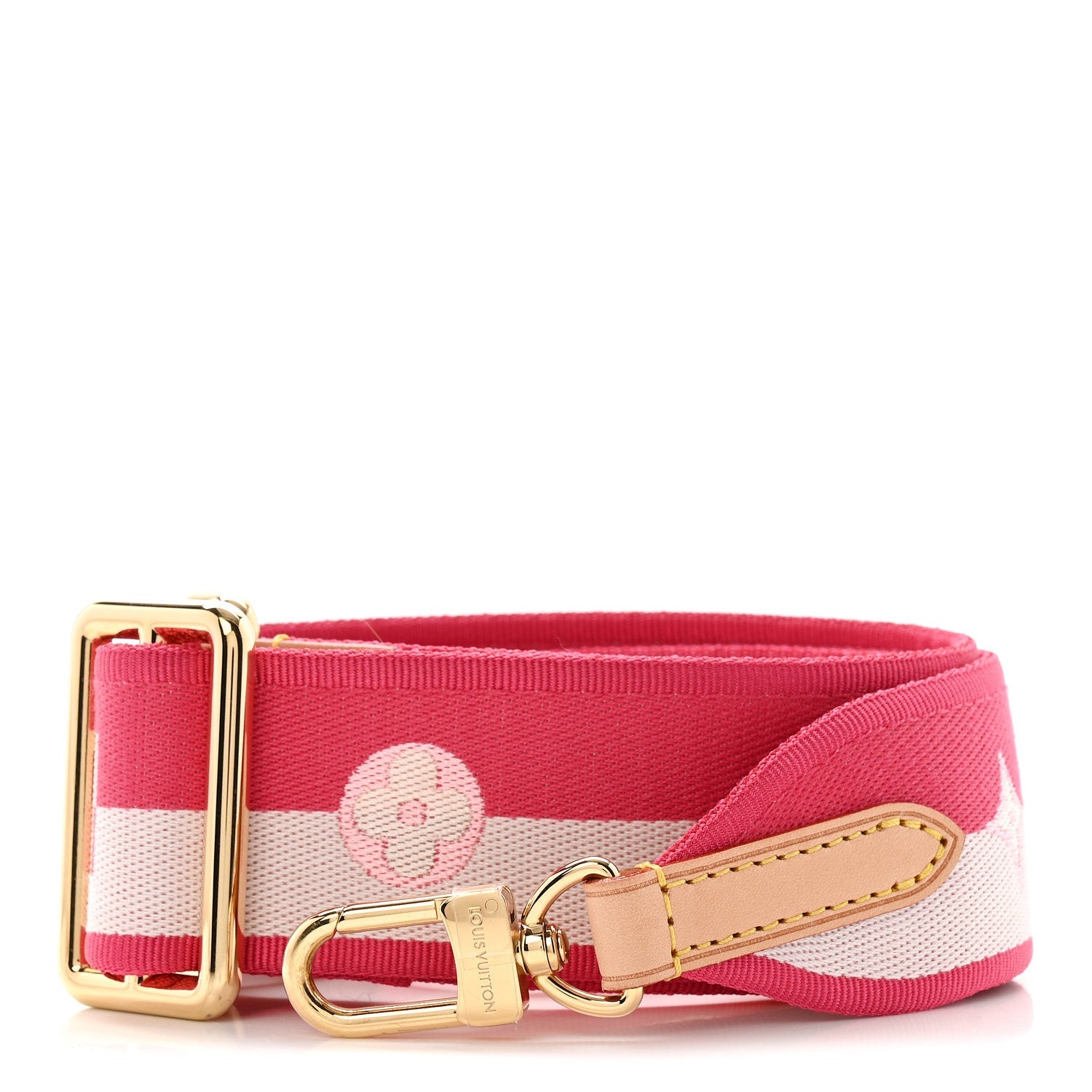 Louis Vuitton Jacquard Neverfull BB Shoulder Strap Pink Peony