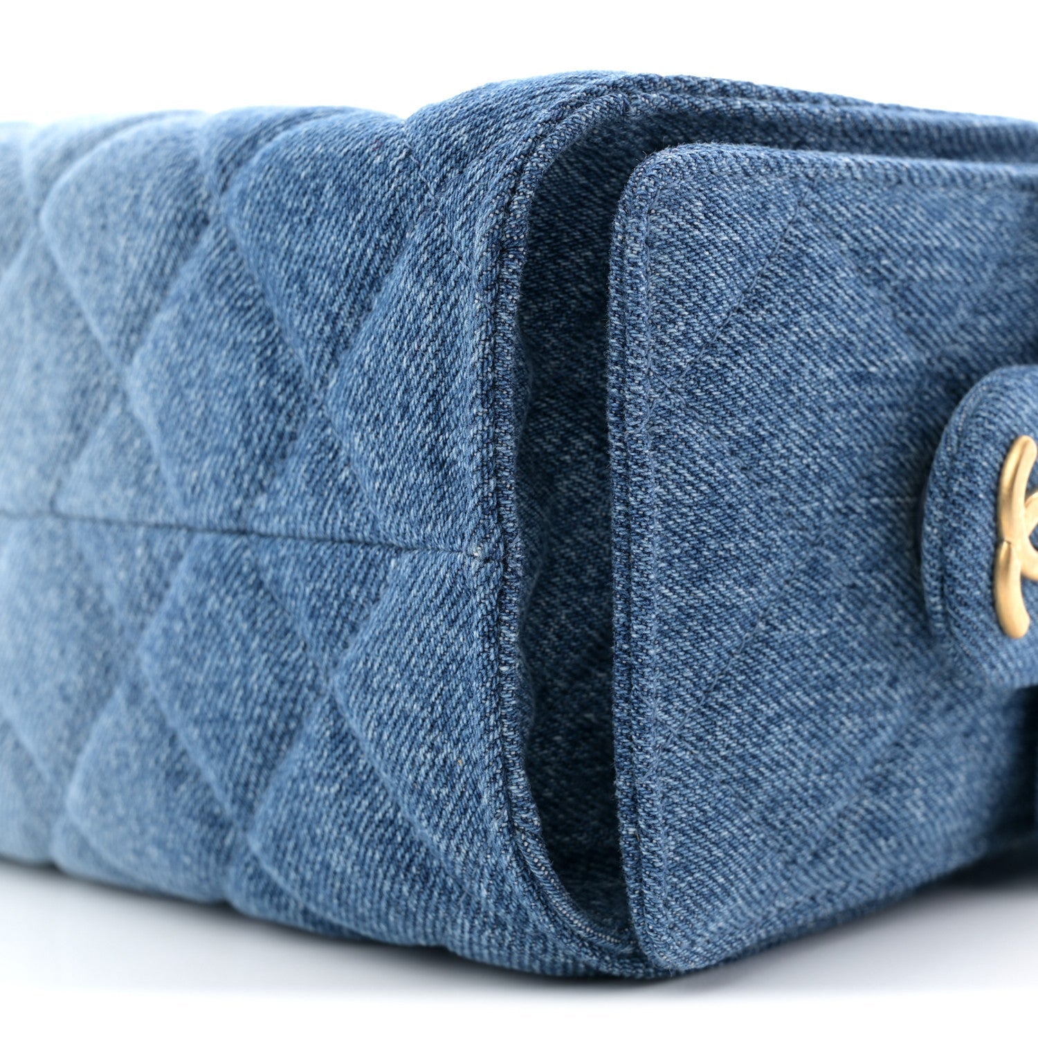 Chanel Washed Denim Quilted Mini Chanel 25 Handbag Blue