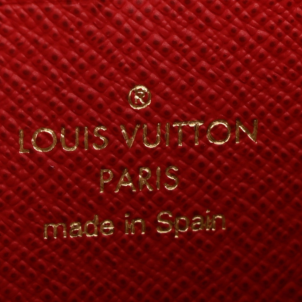 Louis Vuitton Damier Ebene Clemence Wallet Cherry