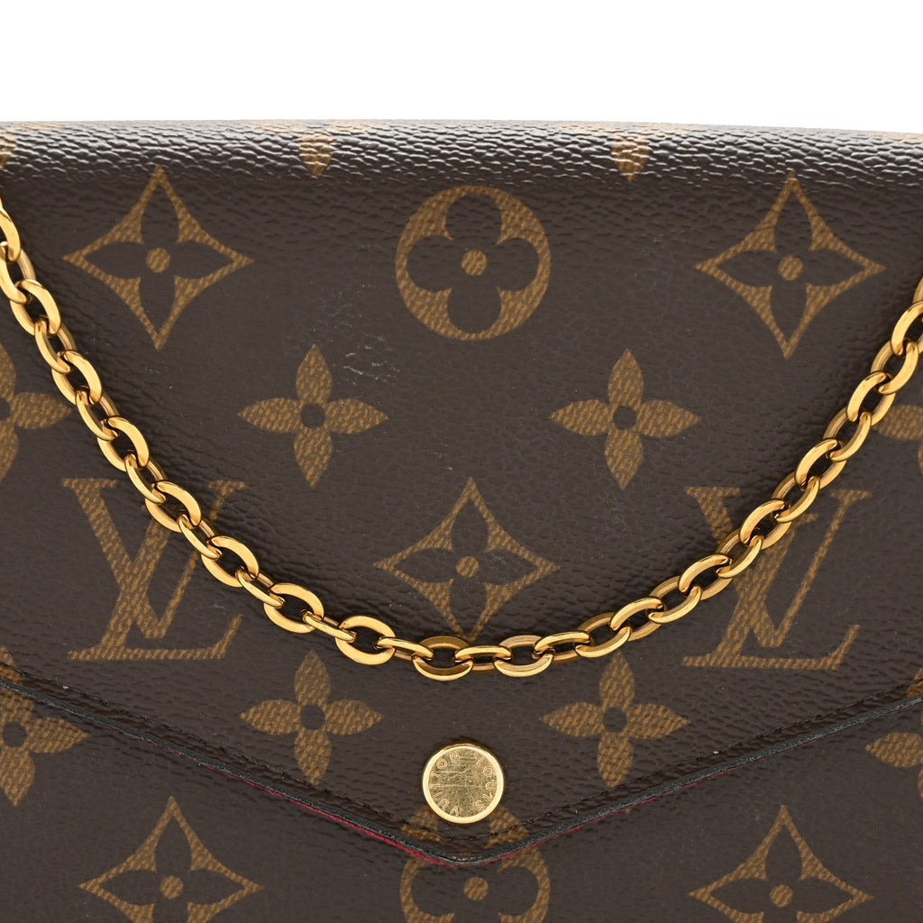 Louis Vuitton Monogram Pochette Felicie Chain Wallet Fuchsia
