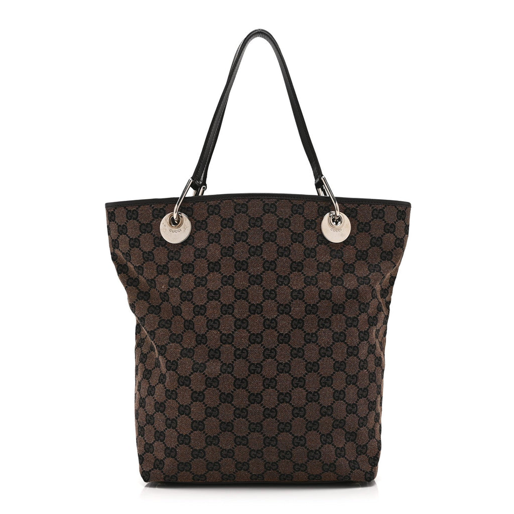 Gucci Monogram Large Eclipse Tote Dark Brown