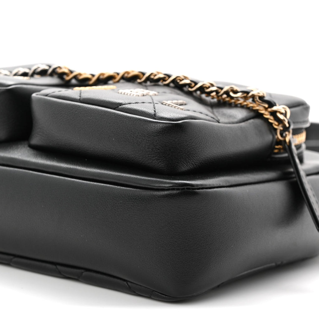 Chanel Calfskin Quilted Small Camera Case Black