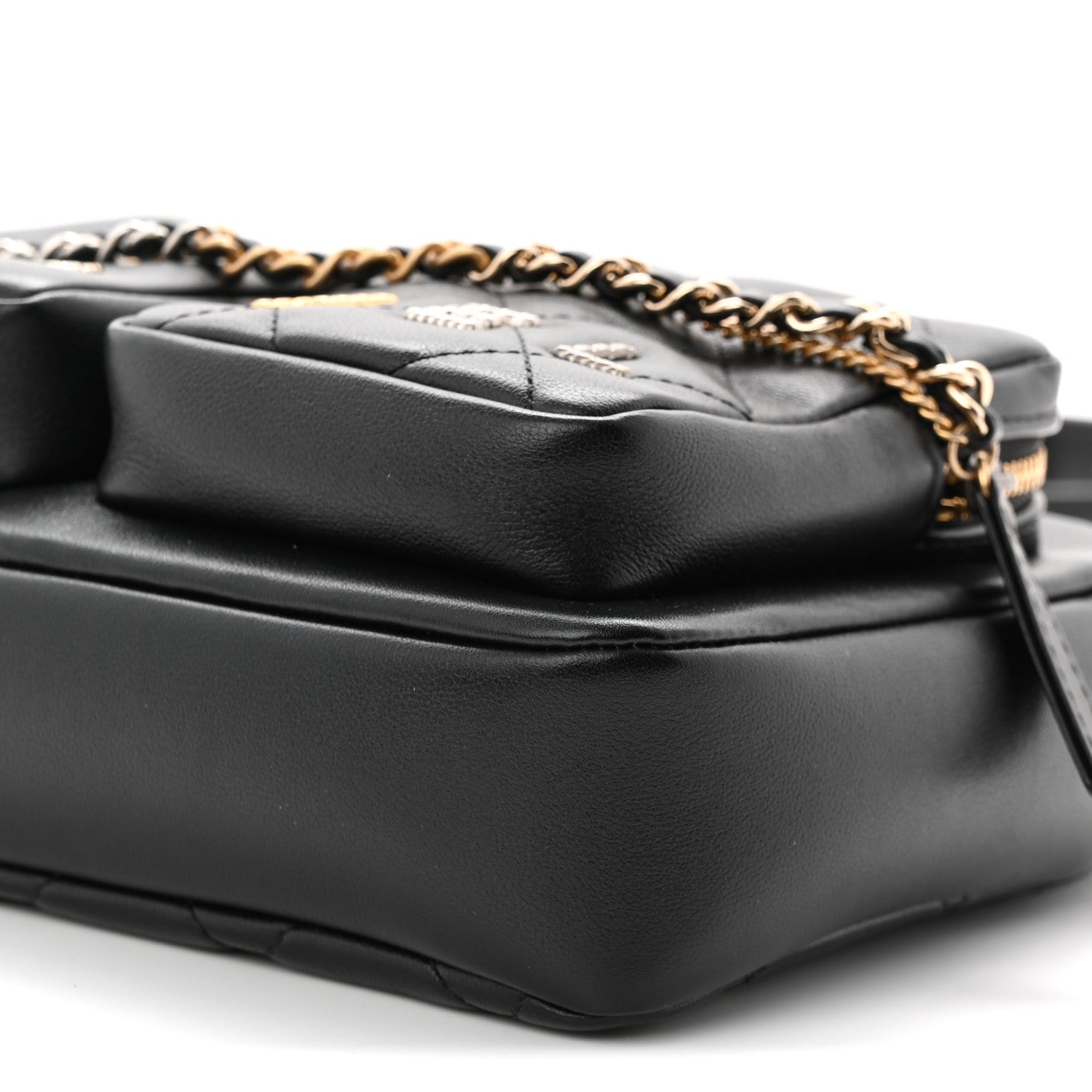Chanel Calfskin Quilted Small Camera Case Black
