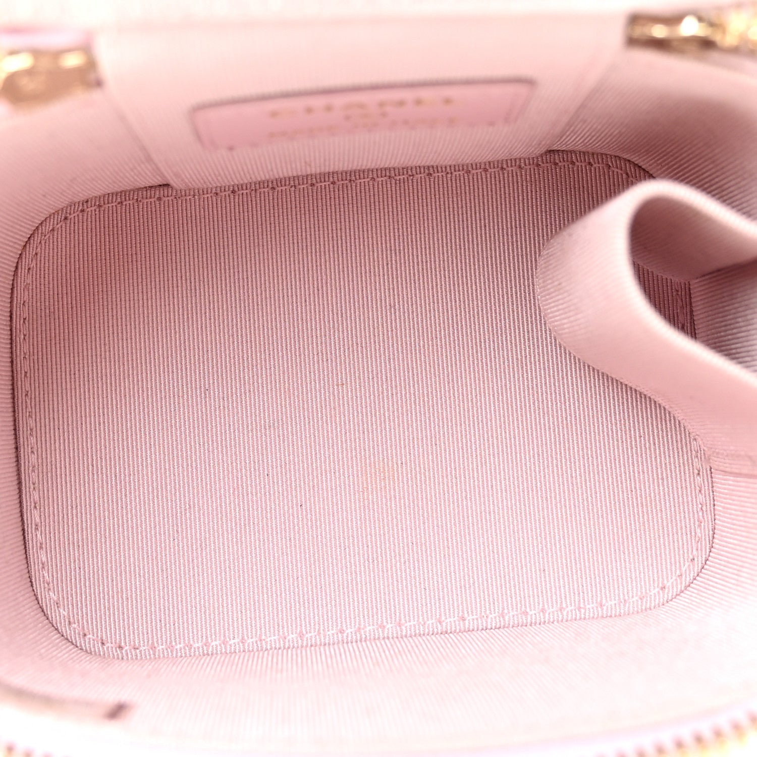Chanel Caviar Quilted Mini Vanity Case With Chain Light Pink