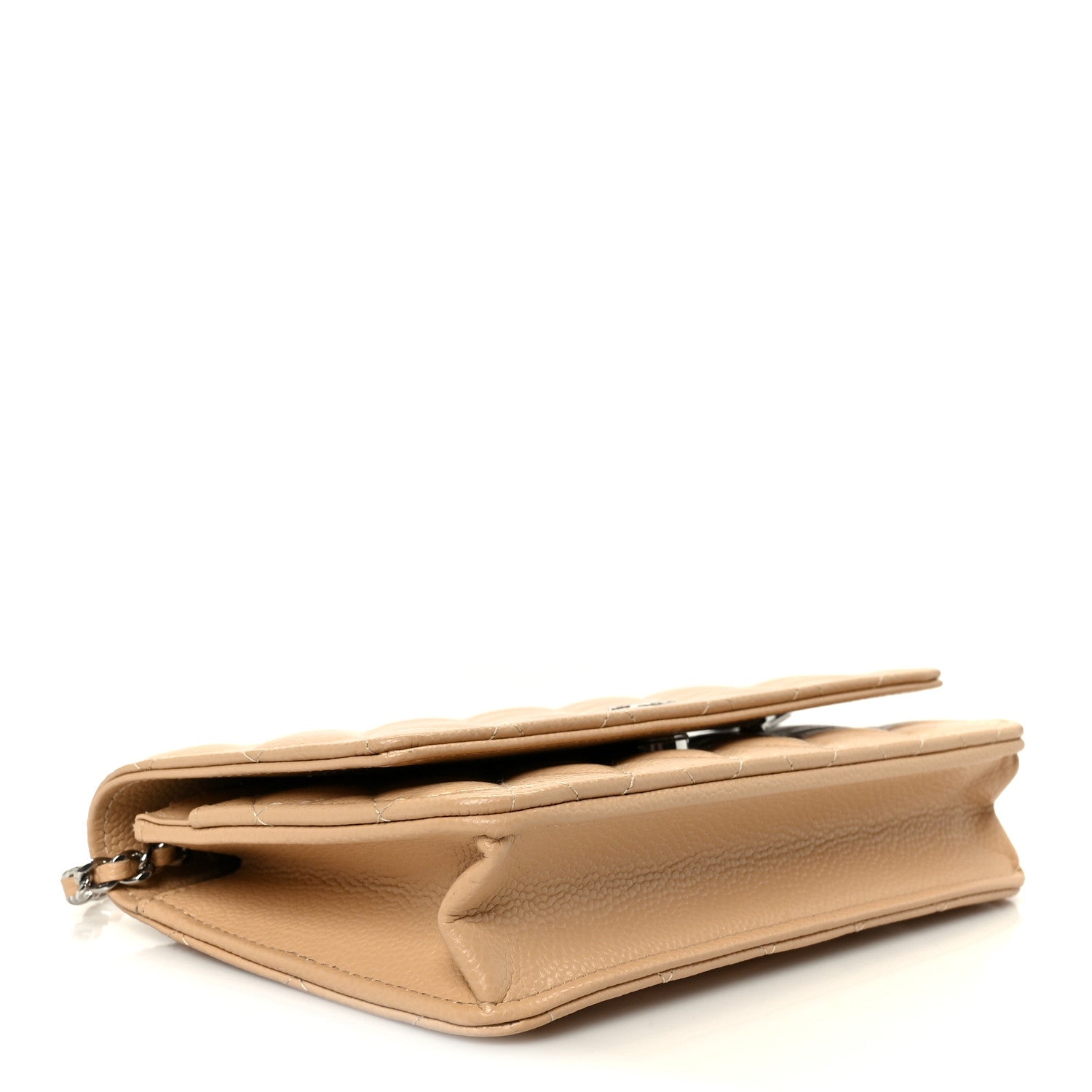 Chanel Caviar Quilted Wallet on Chain WOC Beige