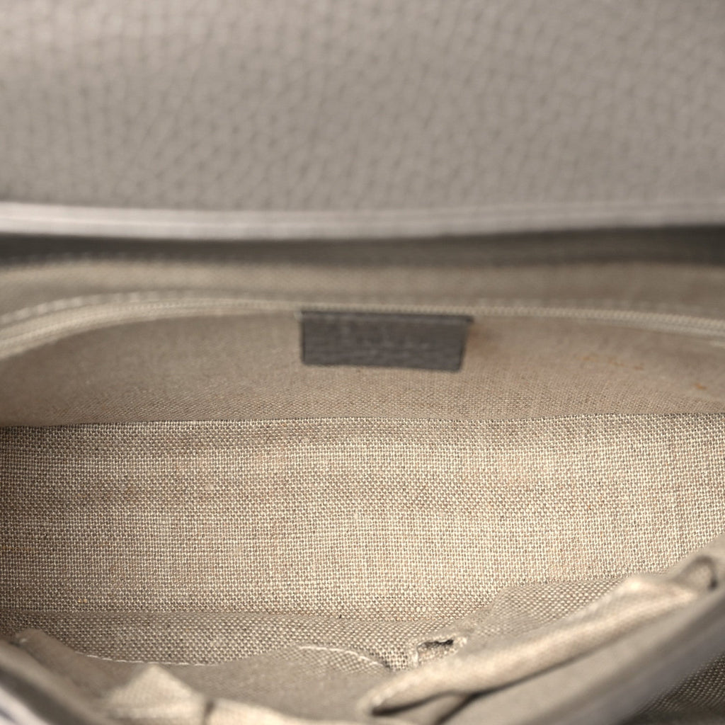 Gucci Dollar Calfskin Interlocking G Top Handle Shoulder Bag Loess