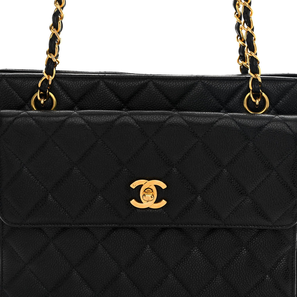 Chanel Caviar Quilted Flap Shoulder Bag Black