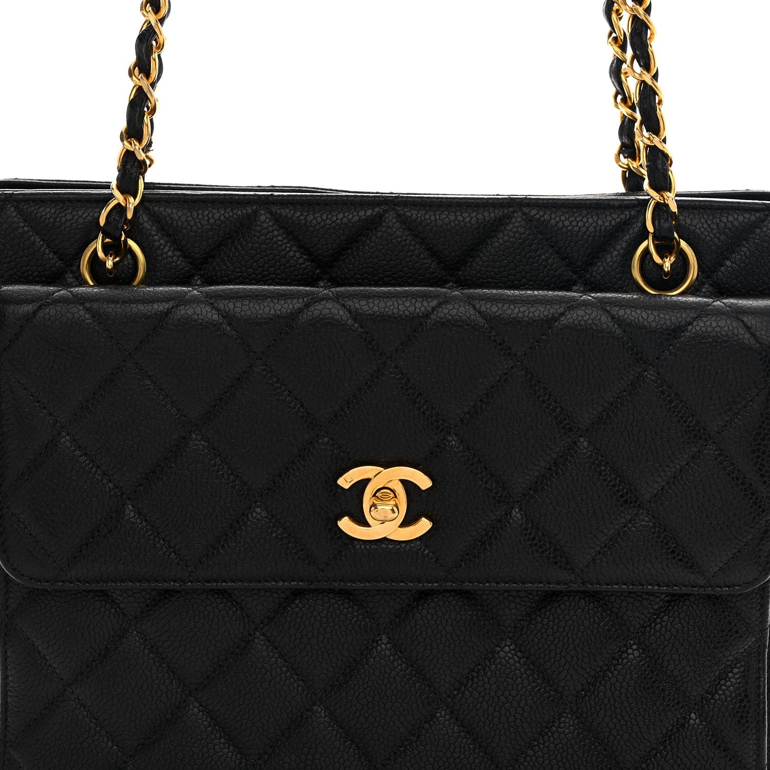 Chanel Caviar Quilted Flap Shoulder Bag Black
