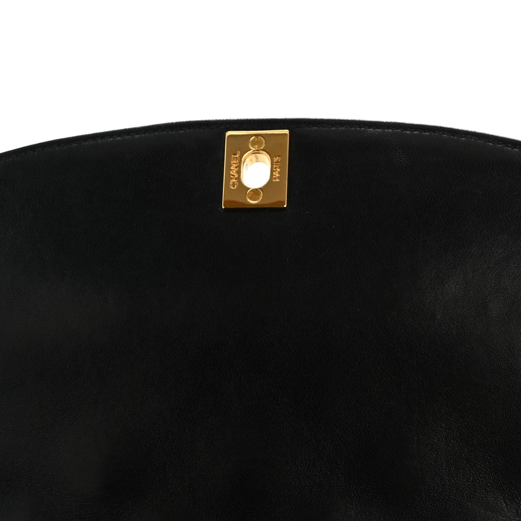 Chanel Lambskin Quilted Medium Single Flap Black