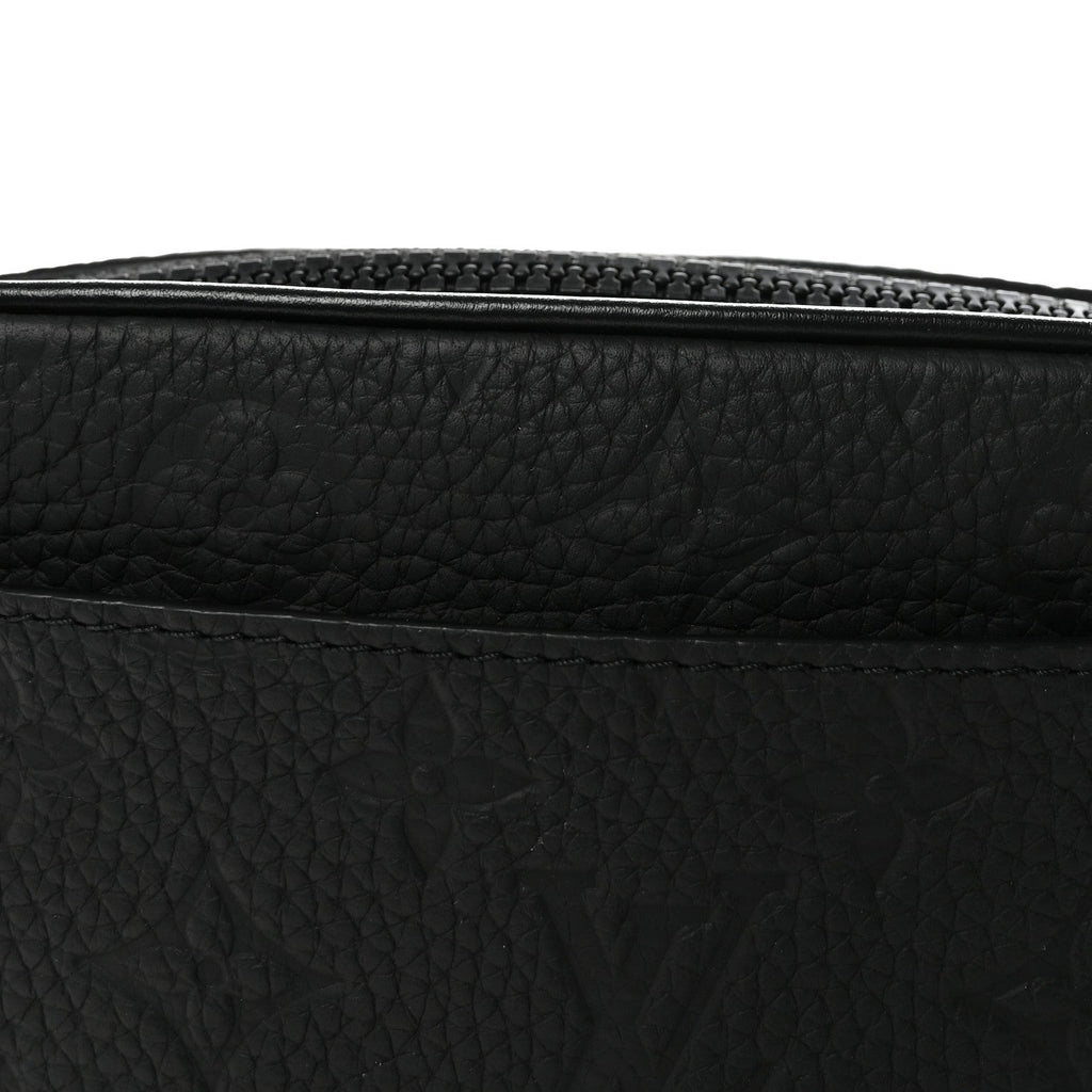 Louis Vuitton Taurillon Monogram Uniformes Solar Ray Soft Pochette Volga Belt Bag Black