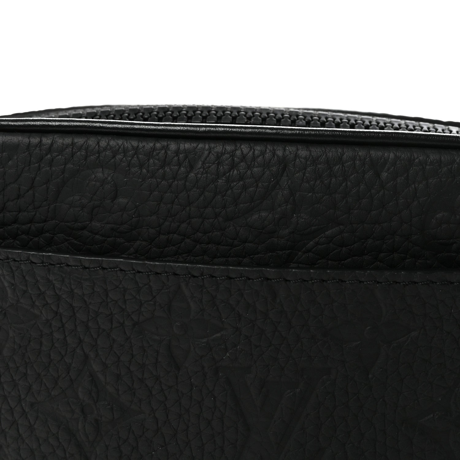 Louis Vuitton Taurillon Monogram Uniformes Solar Ray Soft Pochette Volga Belt Bag Black
