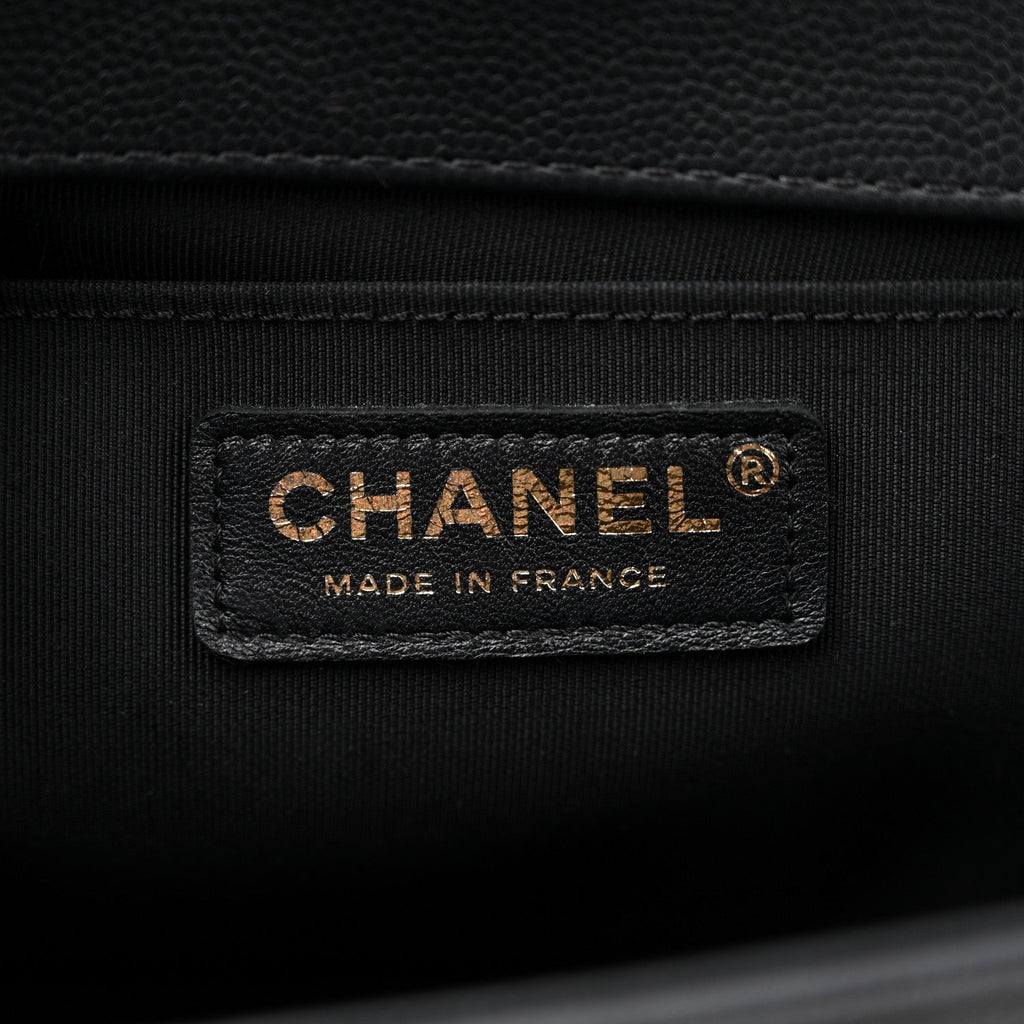 Chanel Caviar Quilted Medium Boy Flap Black