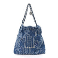 Chanel Denim Patchwork Logo Chanel 22 Blue