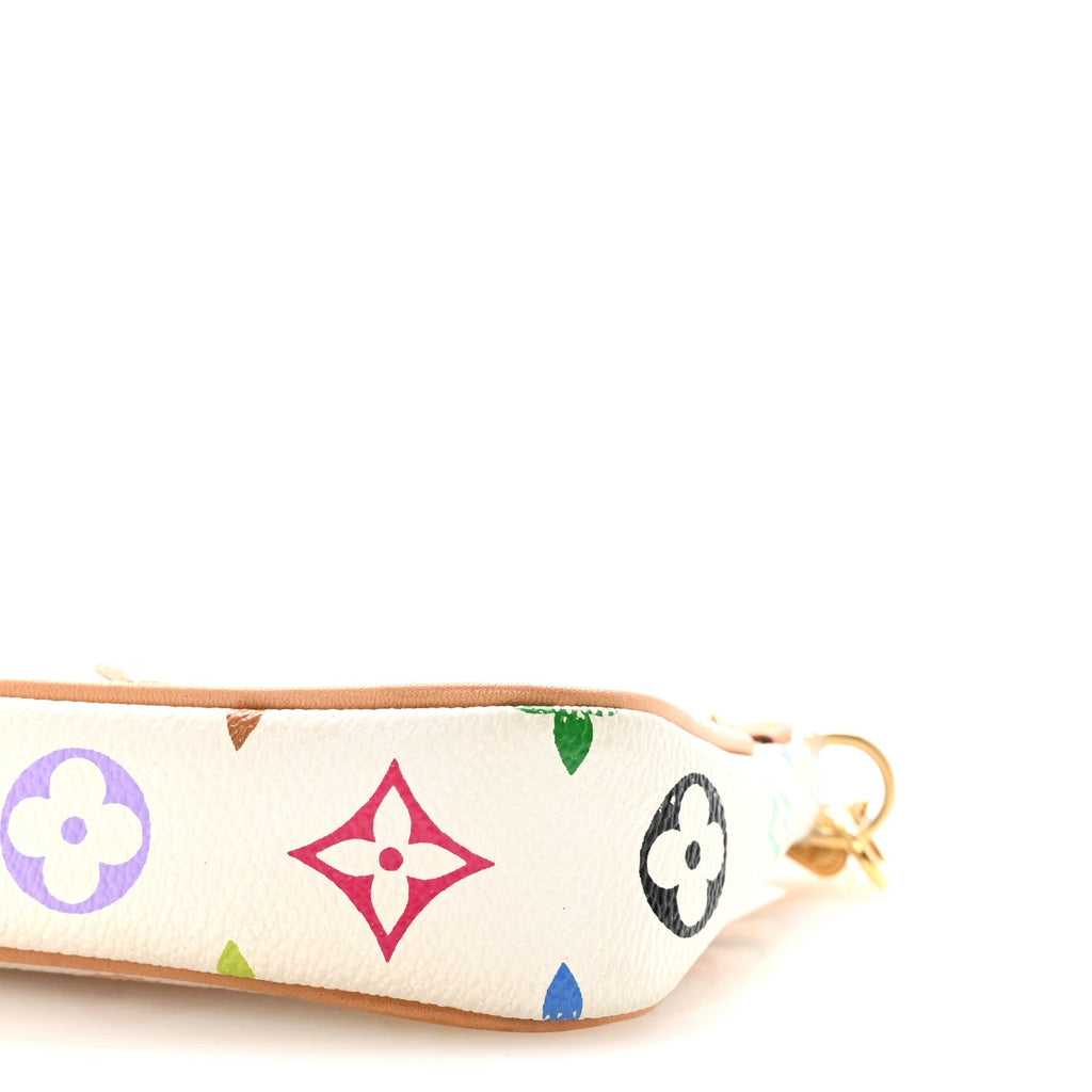 Louis Vuitton Monogram Multicolor Pochette Accessories White