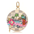 Louis Vuitton Damier Azur 2021 Christmas Animation Hollywood Bag Charm Fuchsia