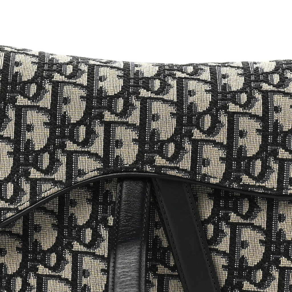 Christian Dior Oblique Saddle Bag Blue